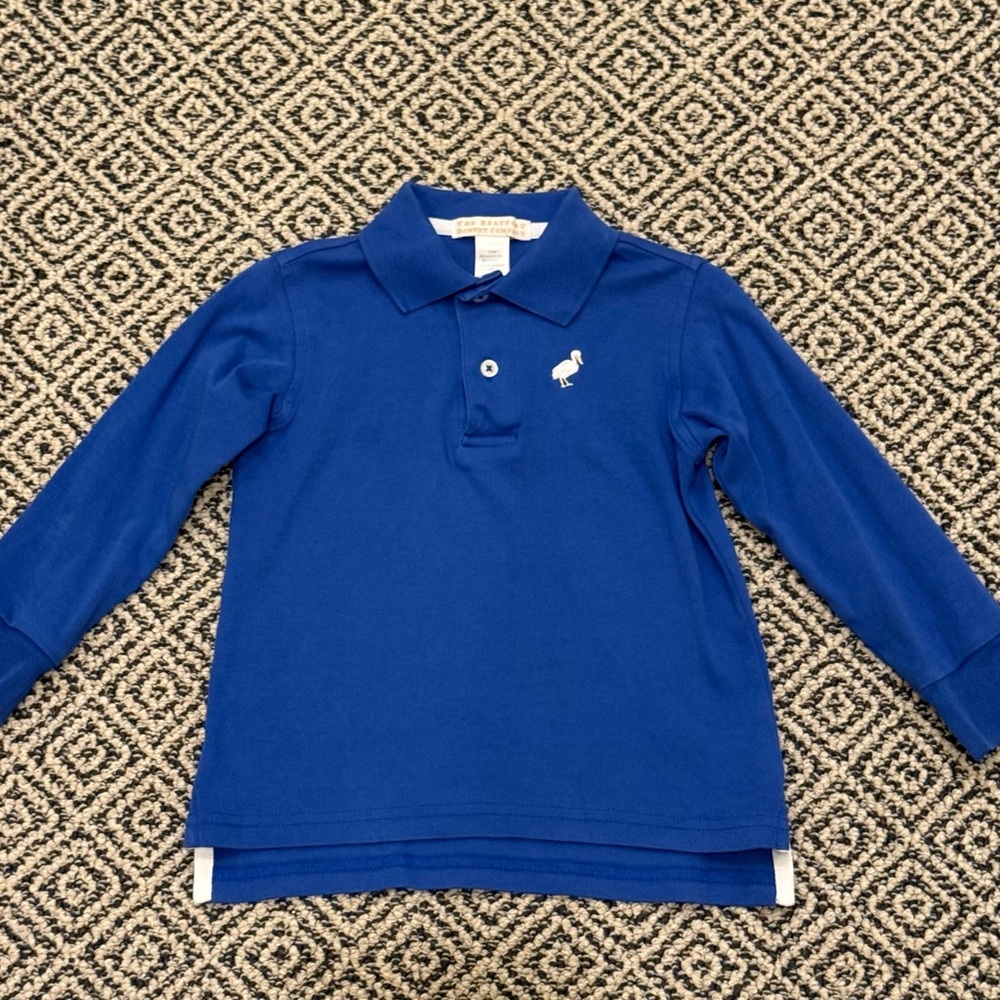 🎉 EUC! 🎉 TBBC 3T Royal Blue Long-Sleeve Polo